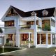 Desain teras rumah atap miring