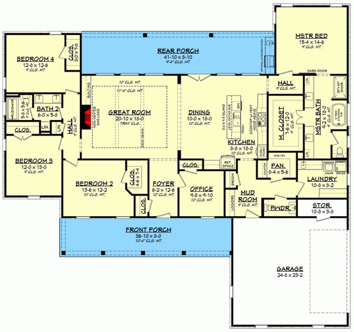 Desain rumah modern 1 lantai 4 kamar