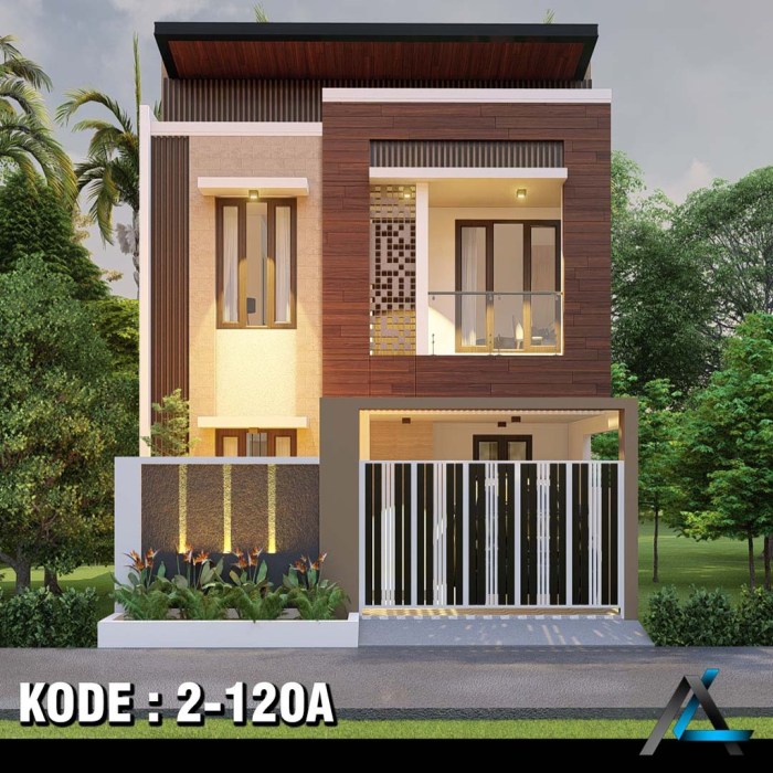 Desain rumah split level 8x12