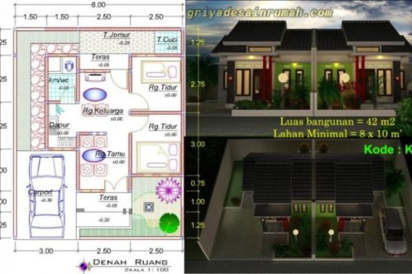 Desain rumah type 42