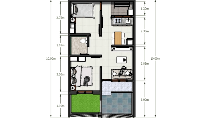 Desain rumah type 96