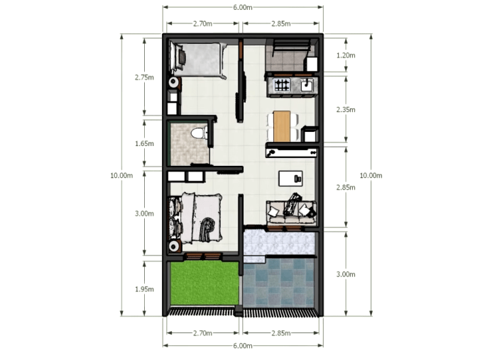 Desain rumah type 96