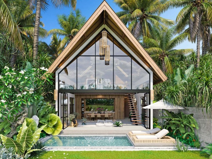 Desain rumah villa bali modern