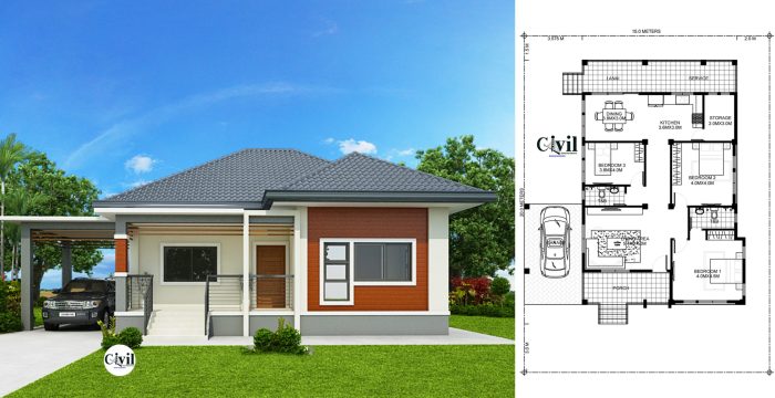 Desain rumah minimalis sederhana 3 kamar tidur