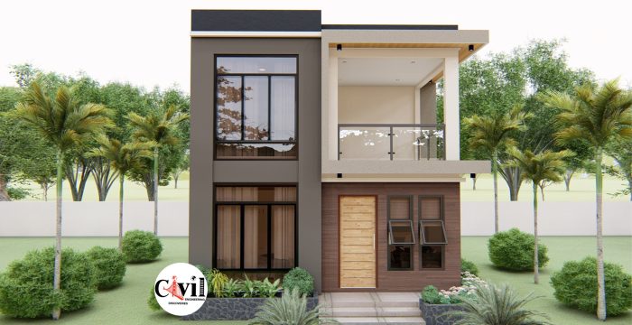 Desain rumah mungil bertingkat