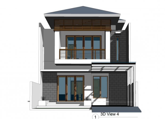 Desain rumah minimalis ukuran 8 x 15