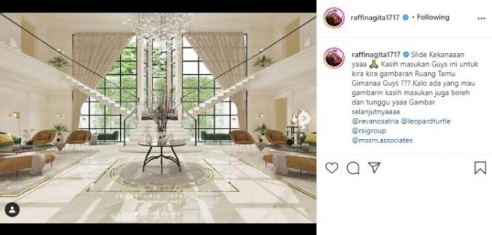 Desain rumah raffi ahmad yang baru