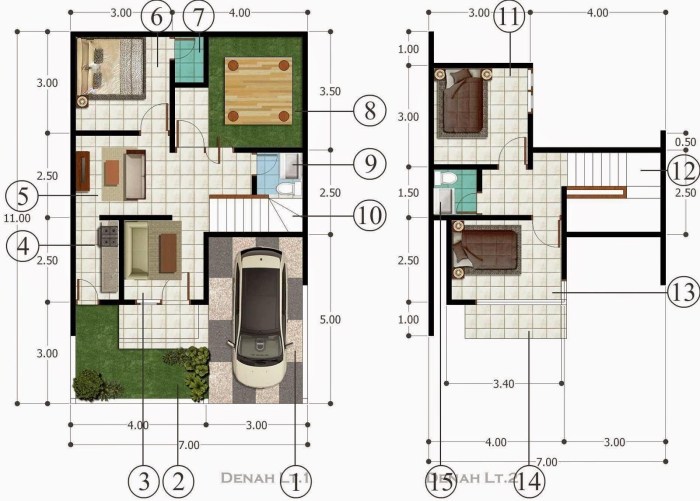 Desain rumah type 30 72